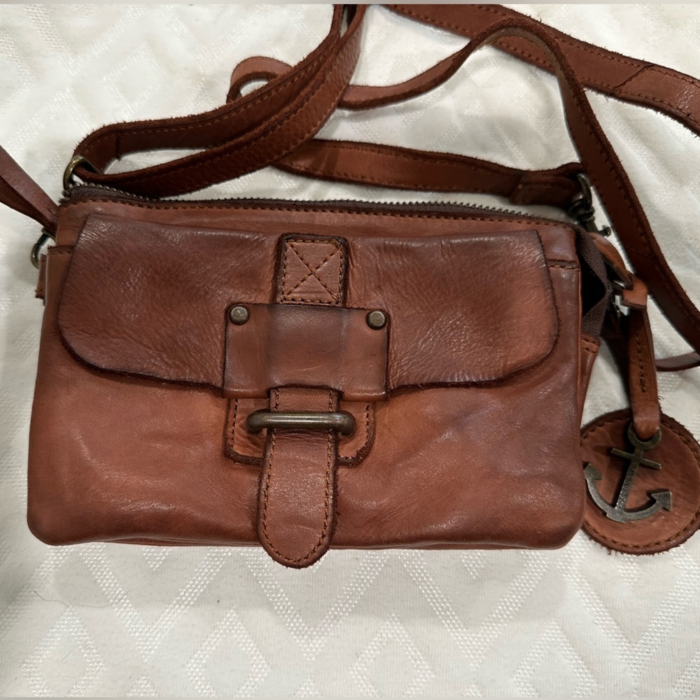 Leather Crossbody Shoulder Bag, Small